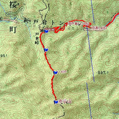赤谷山地図
